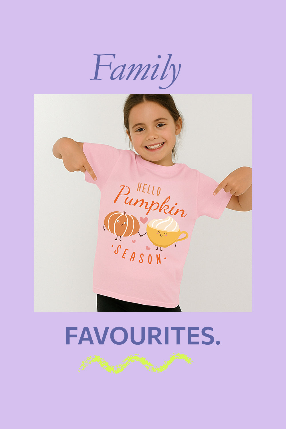 Hello Pumpkin Girls T-Shirt - Cute Seasonal Graphic Tee