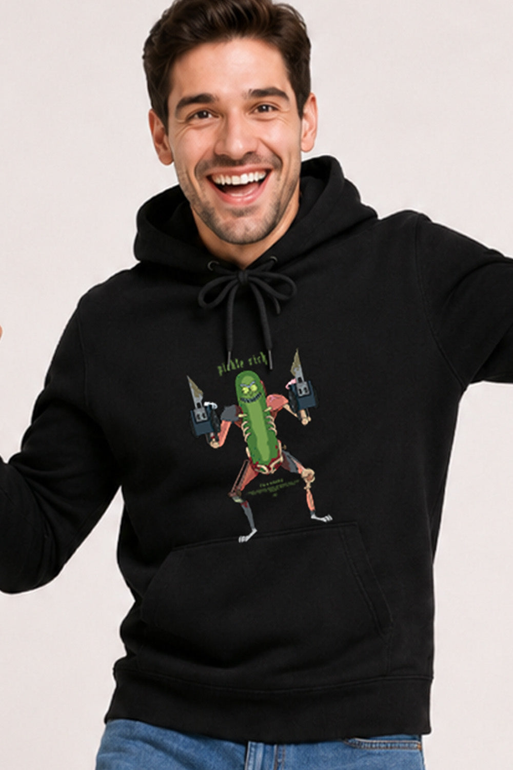 Mens Rick and Morty Pickle Rick Hoodie