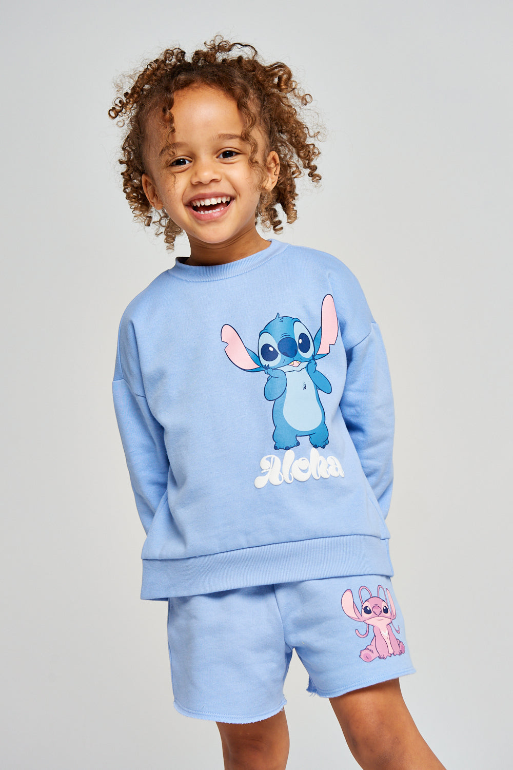 Disney Lilo And Stitch Girls Sweatshirt And Shorts Set