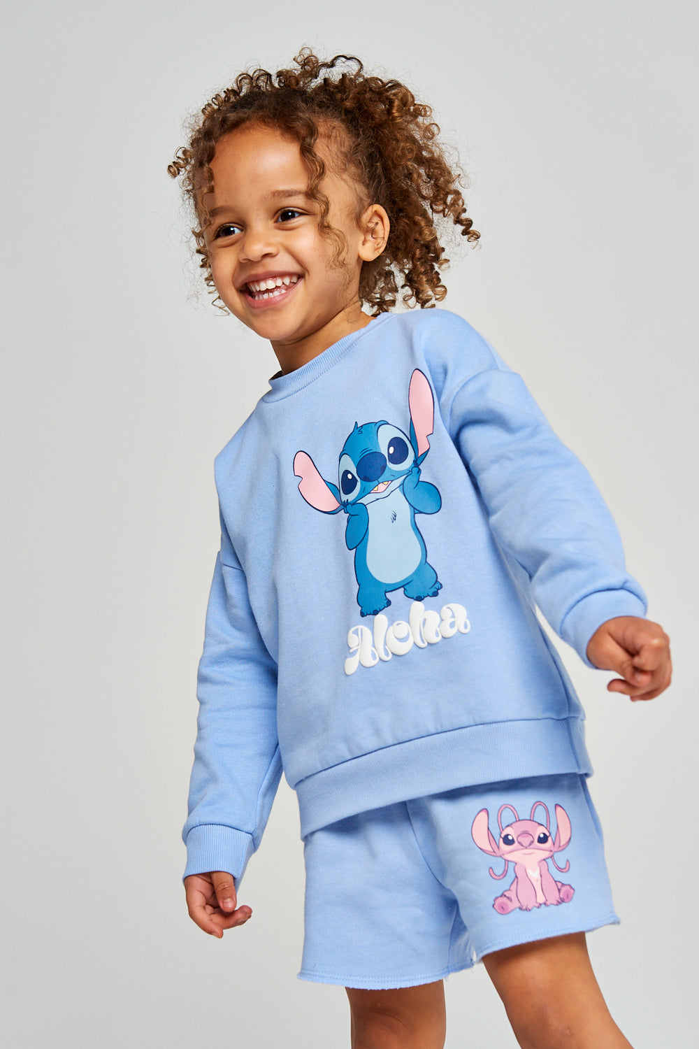 Disney Lilo And Stitch Girls Sweatshirt And Shorts Set