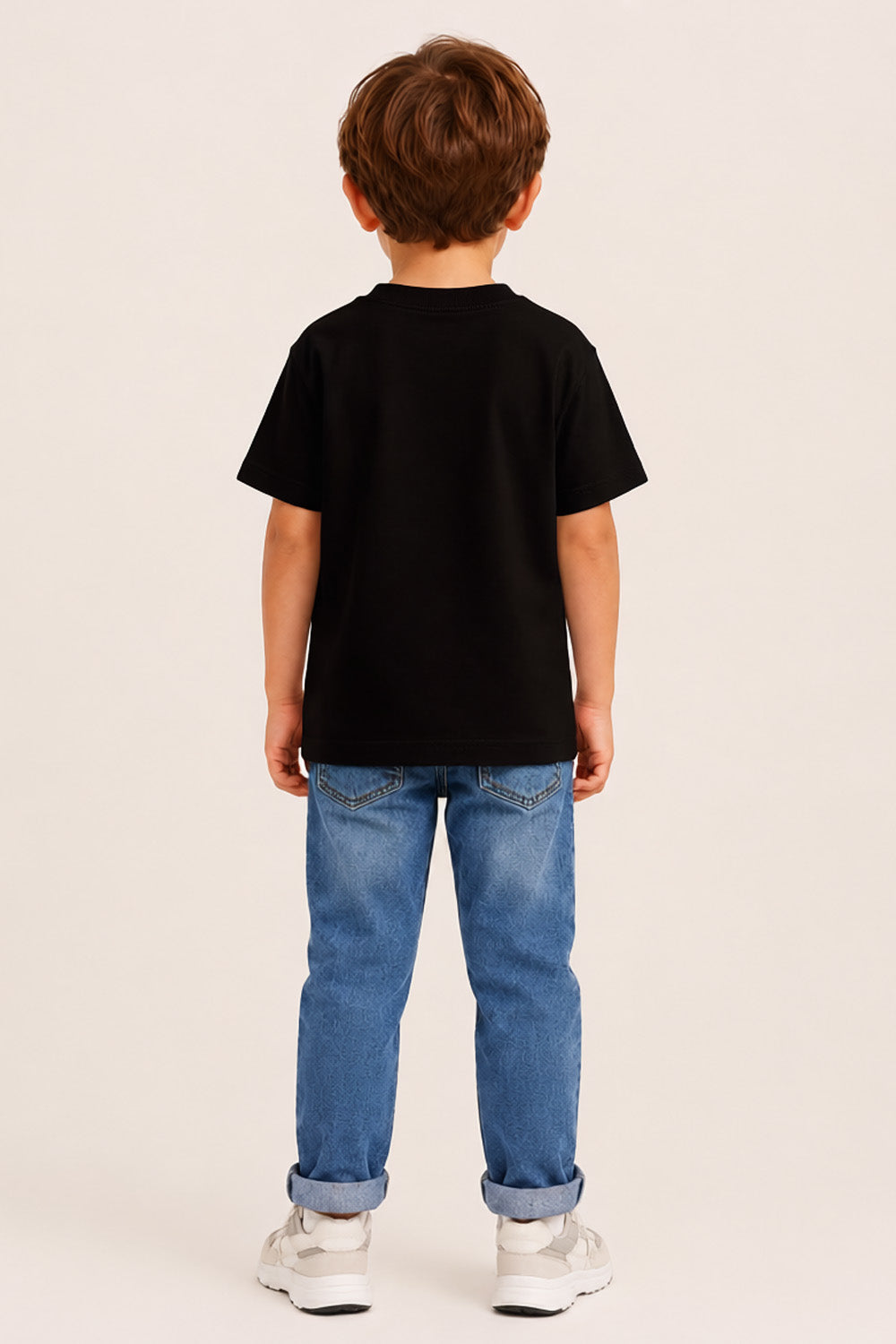 Halloween Spooky Ghost Kids Black T-Shirt
