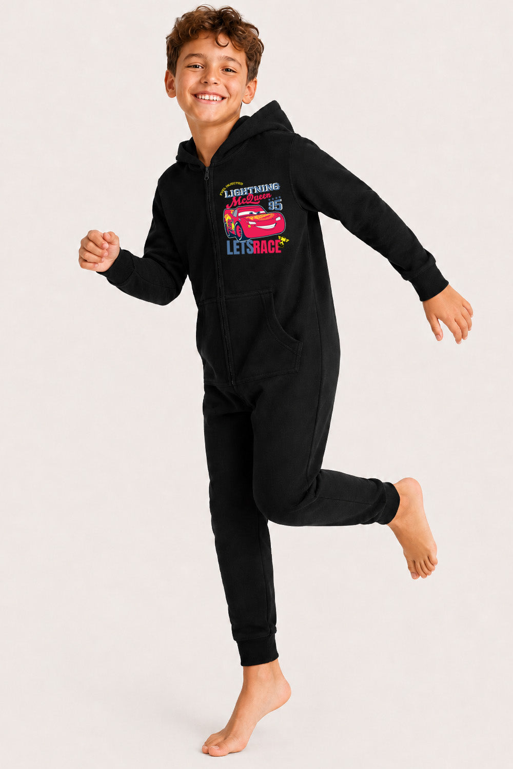 Disney Cars Lightning McQueen Boys Hooded Onesie