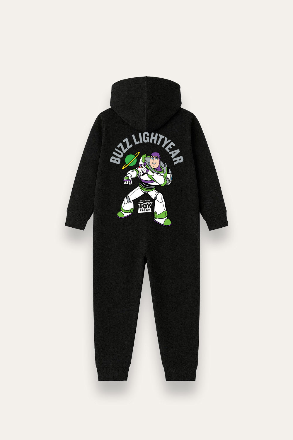 Disney Toy Story Buzz Lightyear Boys Black Hooded Onesie