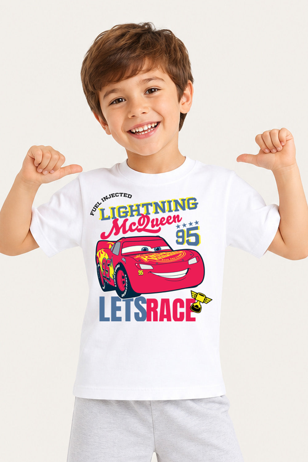 Disney Cars Lightning McQueen Boys Black Short Pyjama Set