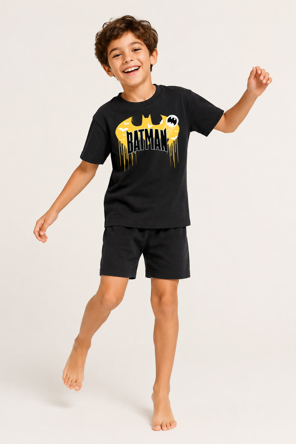 Batman Boys Black Short Pyjama Set