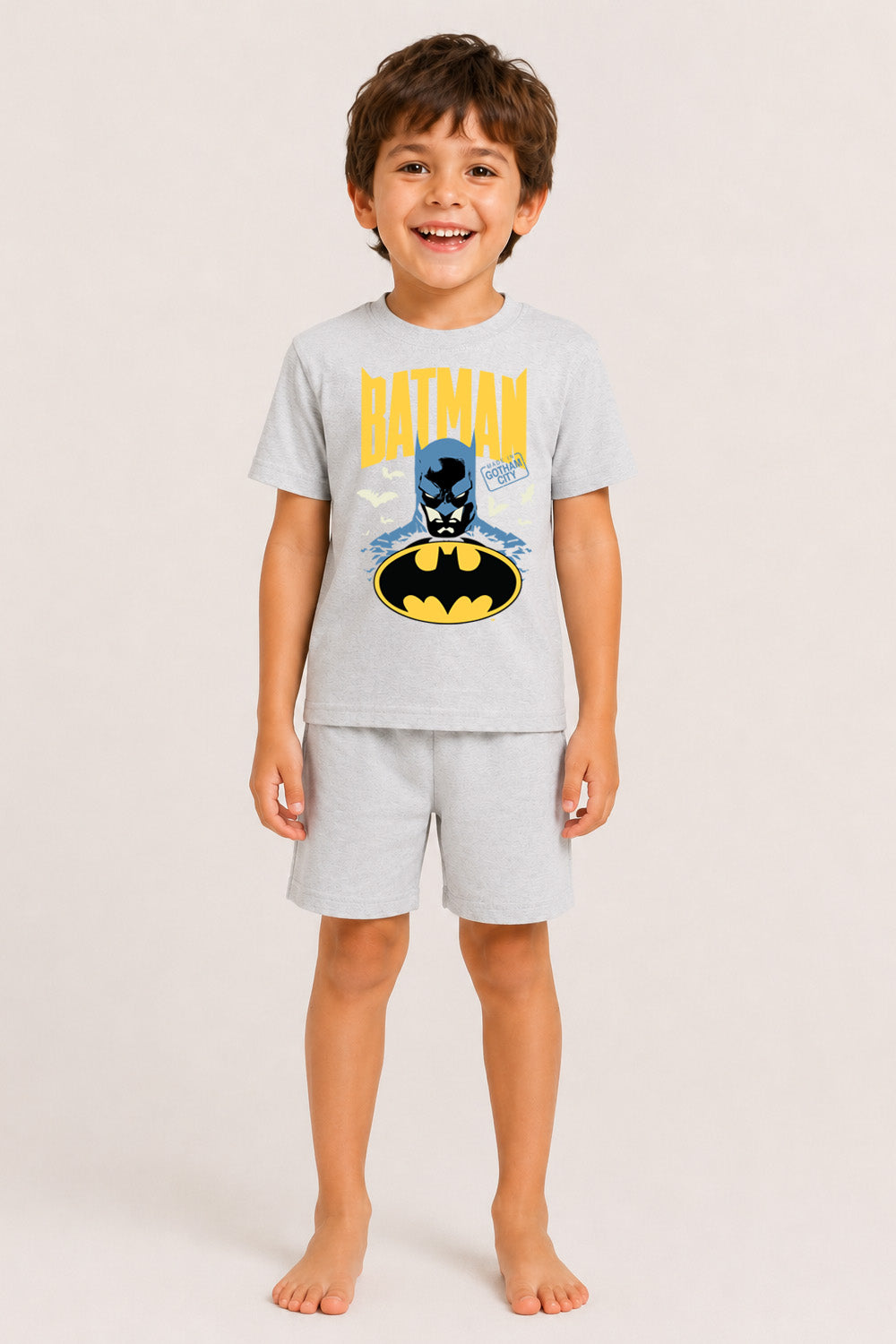 Batman Boys Grey Short Pyjama Set