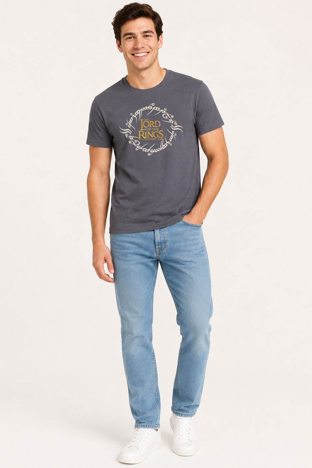 Lord of the Rings Mens Grey T-Shirt