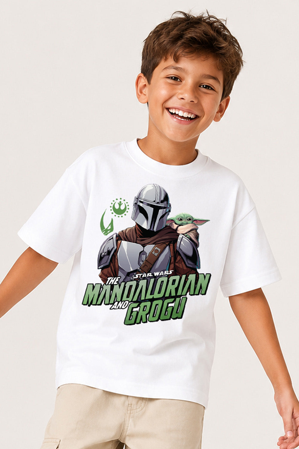 Boys The Mandalorian and Grogu T Shirt