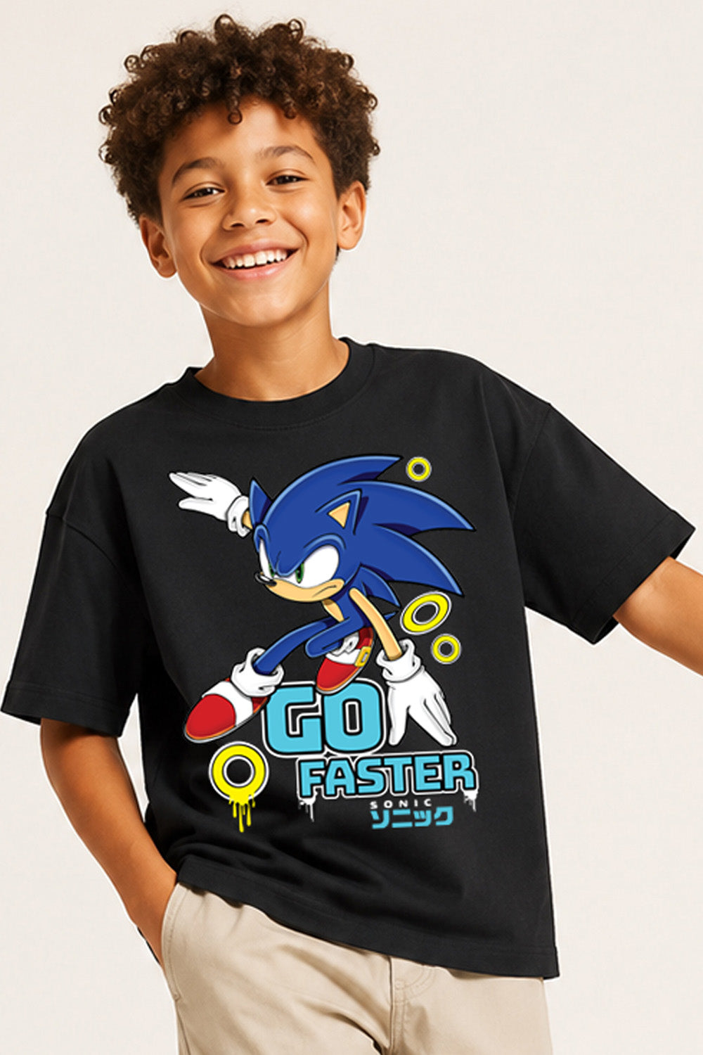 Boys Sonic the Hedgehog Go Faster T-Shirt