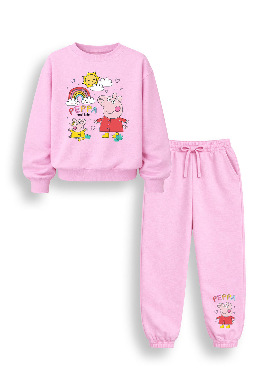 Peppa Pig Girls Pink Sweatshirt and Joggers Set