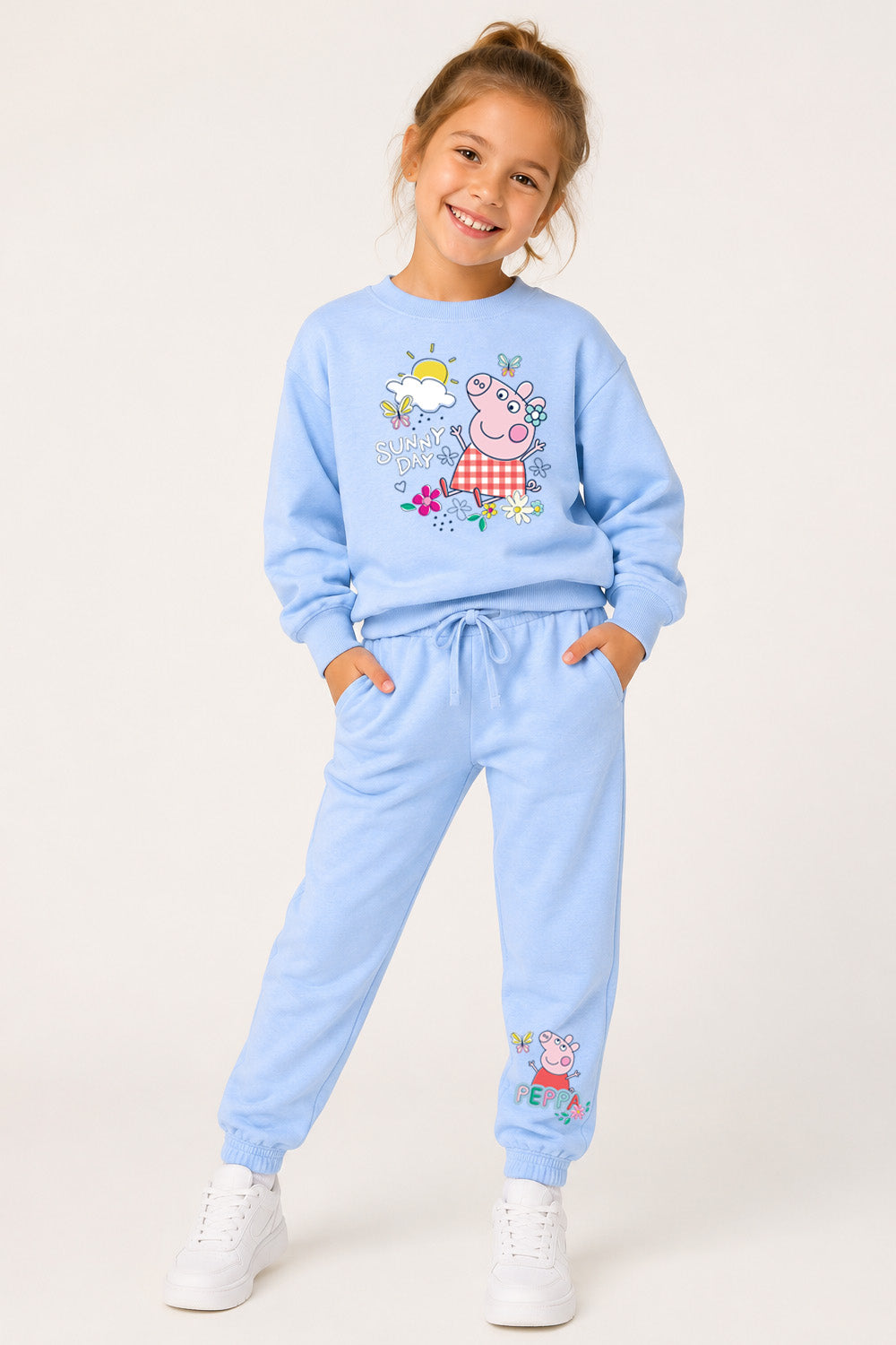 Peppa Pig Girls Blue Sweatshirt and Joggers Set