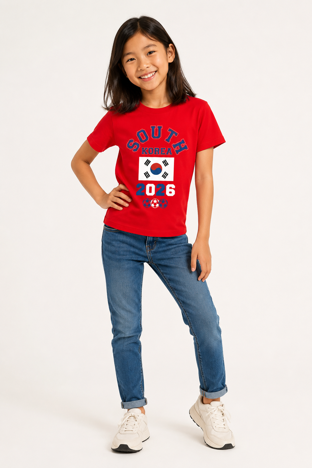 Kids South Korea Football T-Shirt