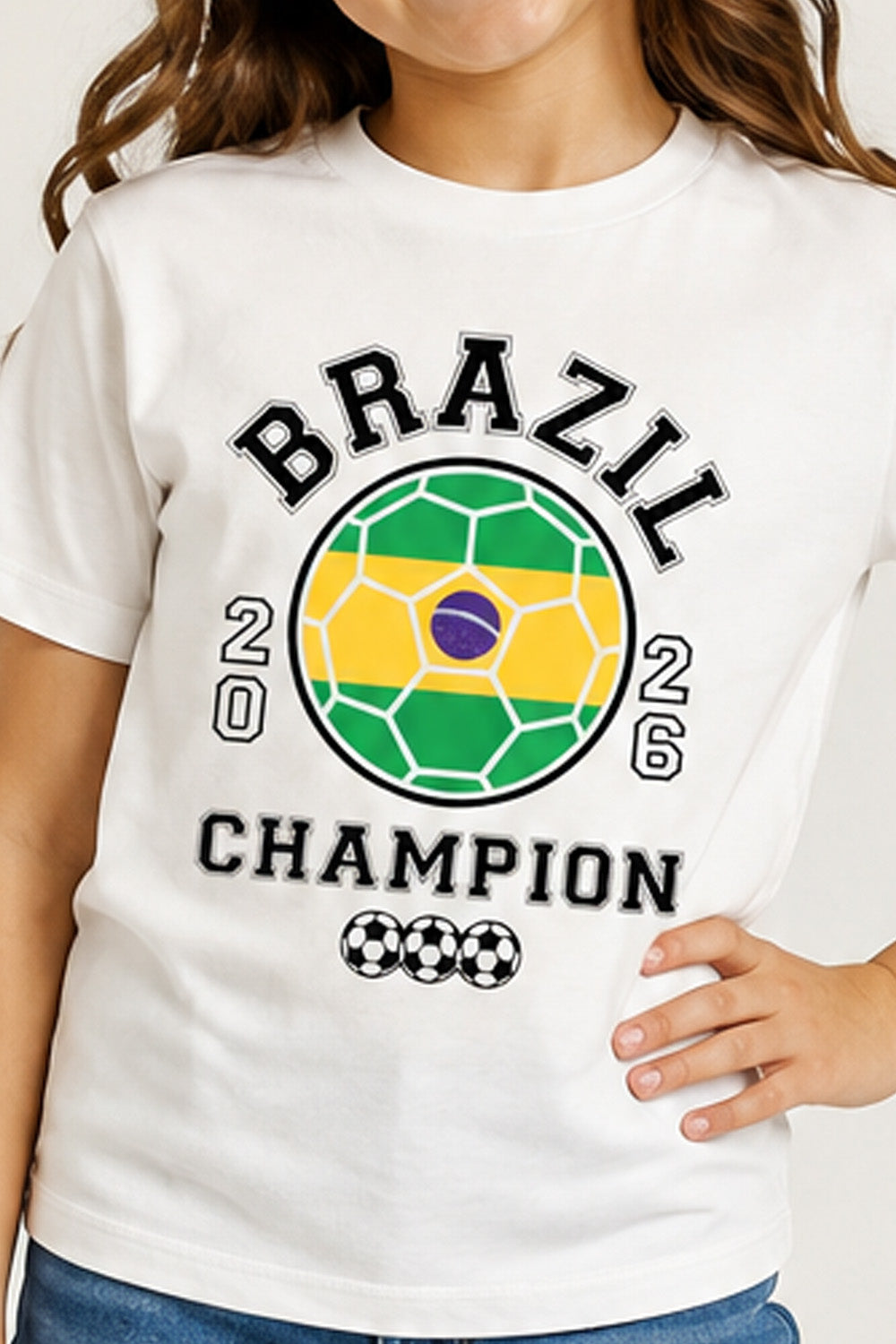 Kids Brazil Football T-Shirt