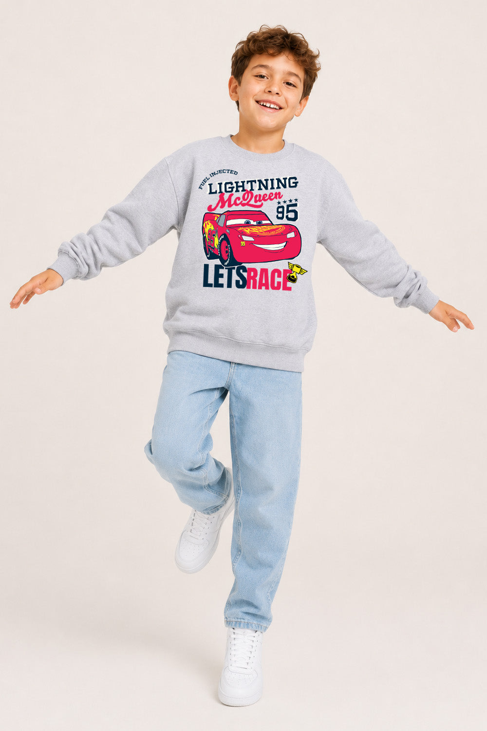 Disney Cars Lightning McQueen Boys Black Sweatshirt