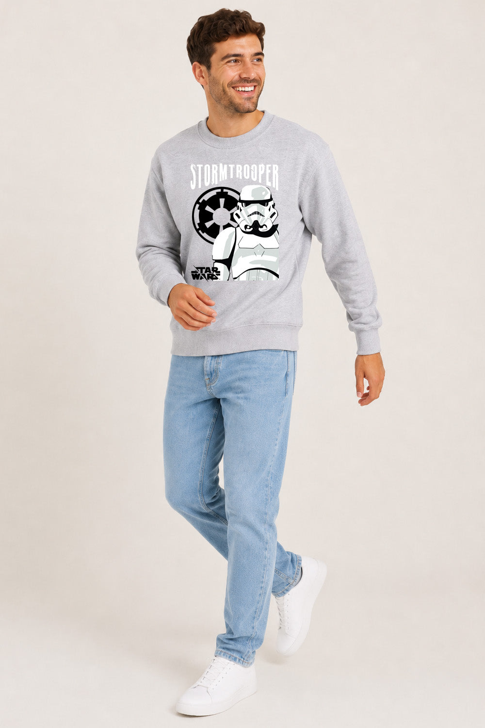 Star Wars Stormtrooper Mens Grey Sweatshirt