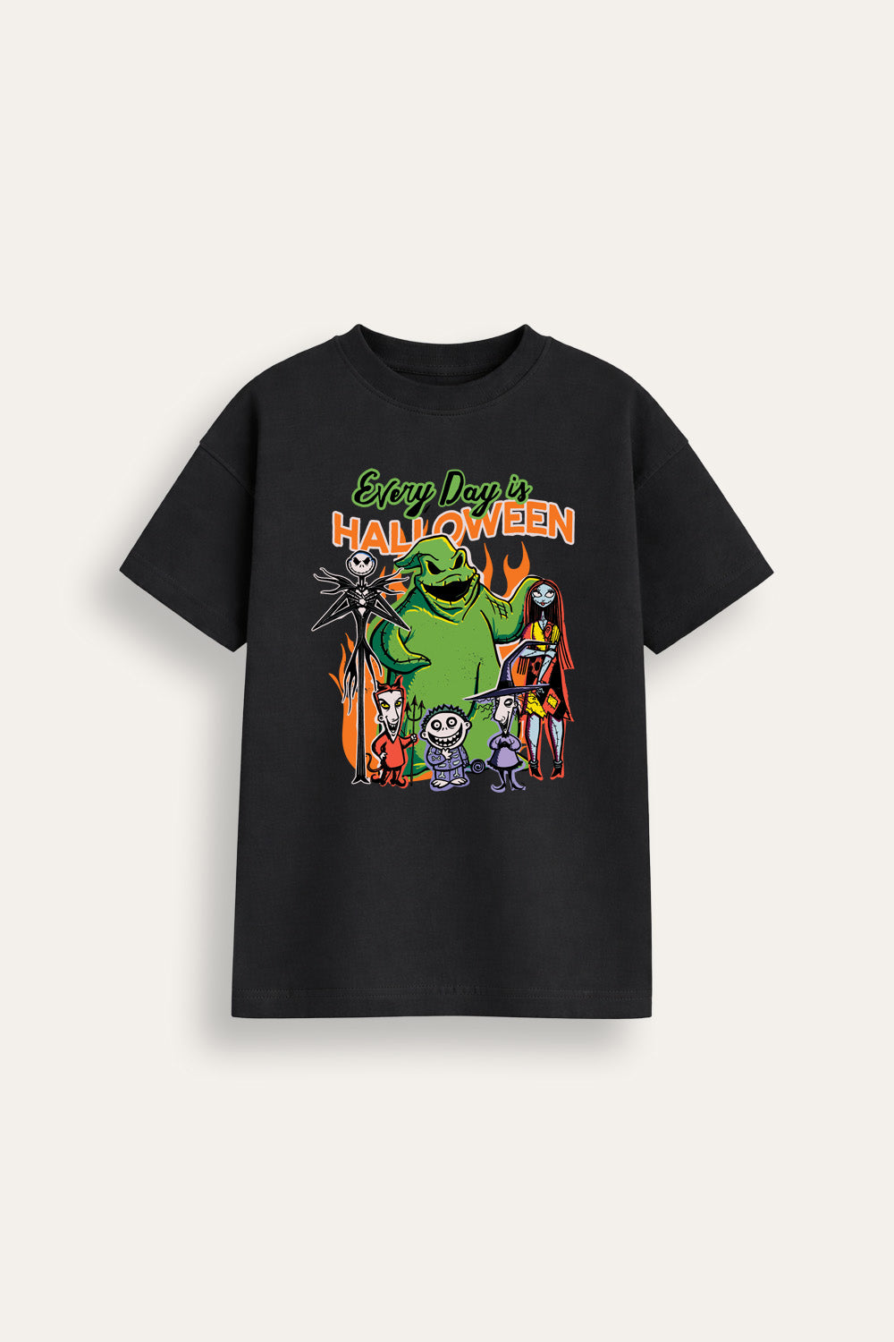Nightmare Before Christmas Kids Black Halloween T-Shirt