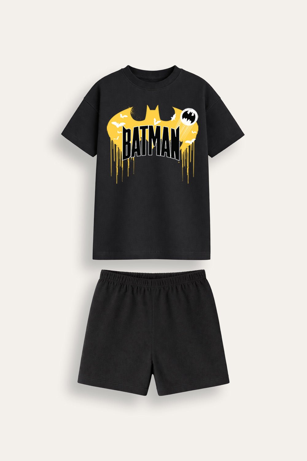 Batman Boys Black Short Pyjama Set - Brand Threads