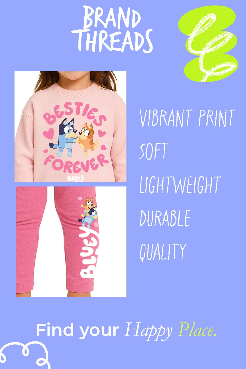 Bluey Girls Day Loungewear Set - Brand Threads
