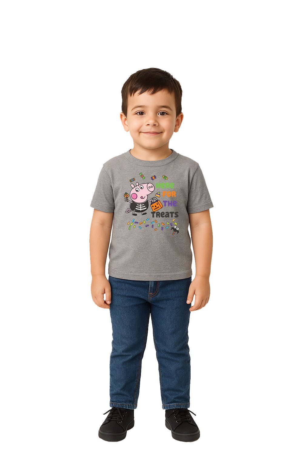 Boys George Grey Halloween T Shirt - Brand Threads