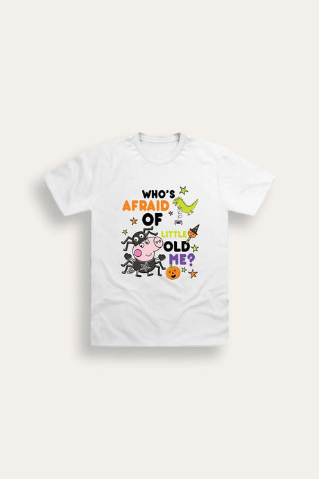 Boys George Pig White Halloween T-Shirt - Brand Threads