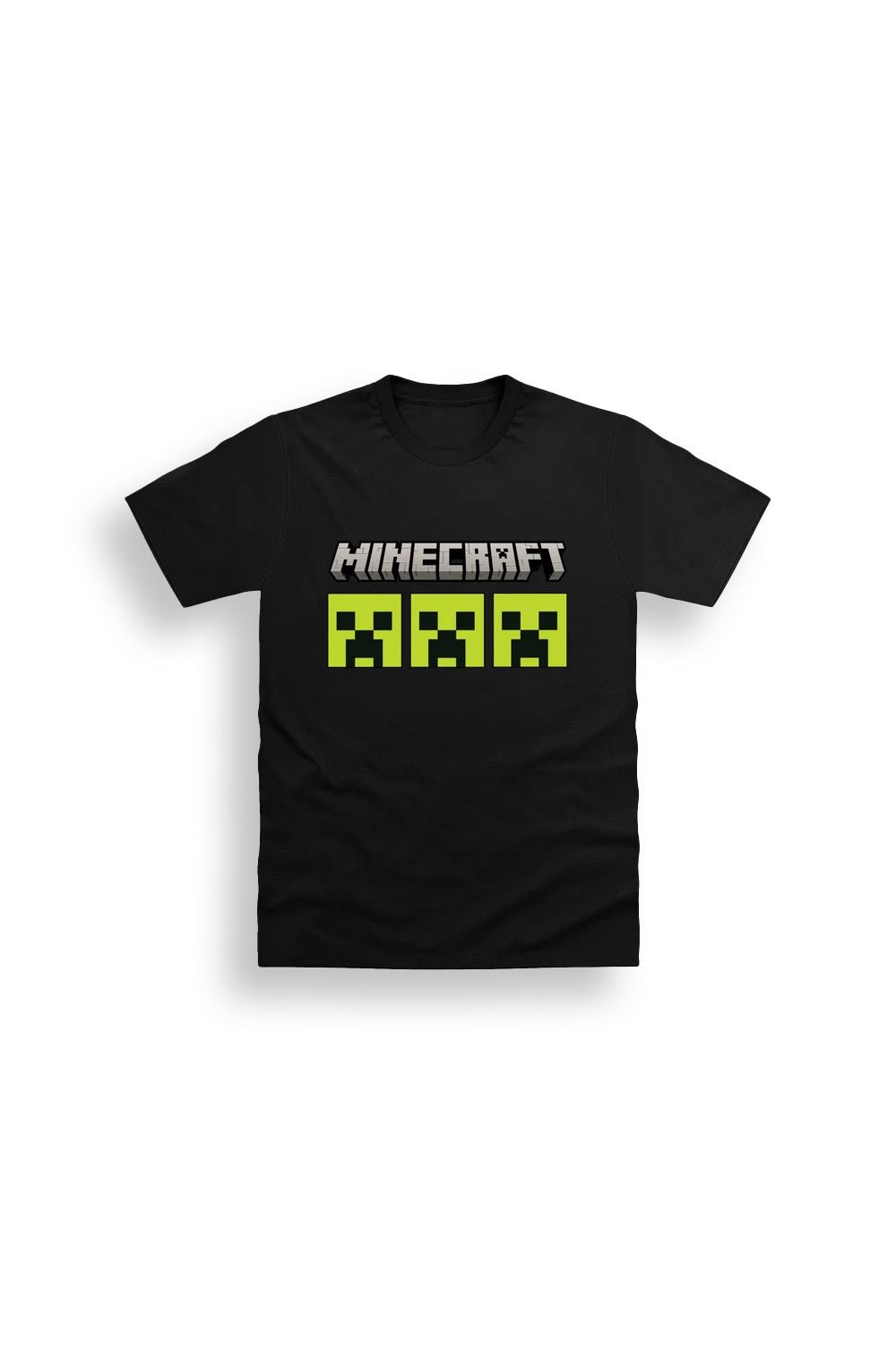 Boys Minecraft Creeper Black T-Shirt - Brand Threads
