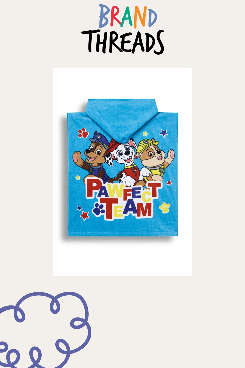 Boys Paw Patrol Poncho - Brand Threads