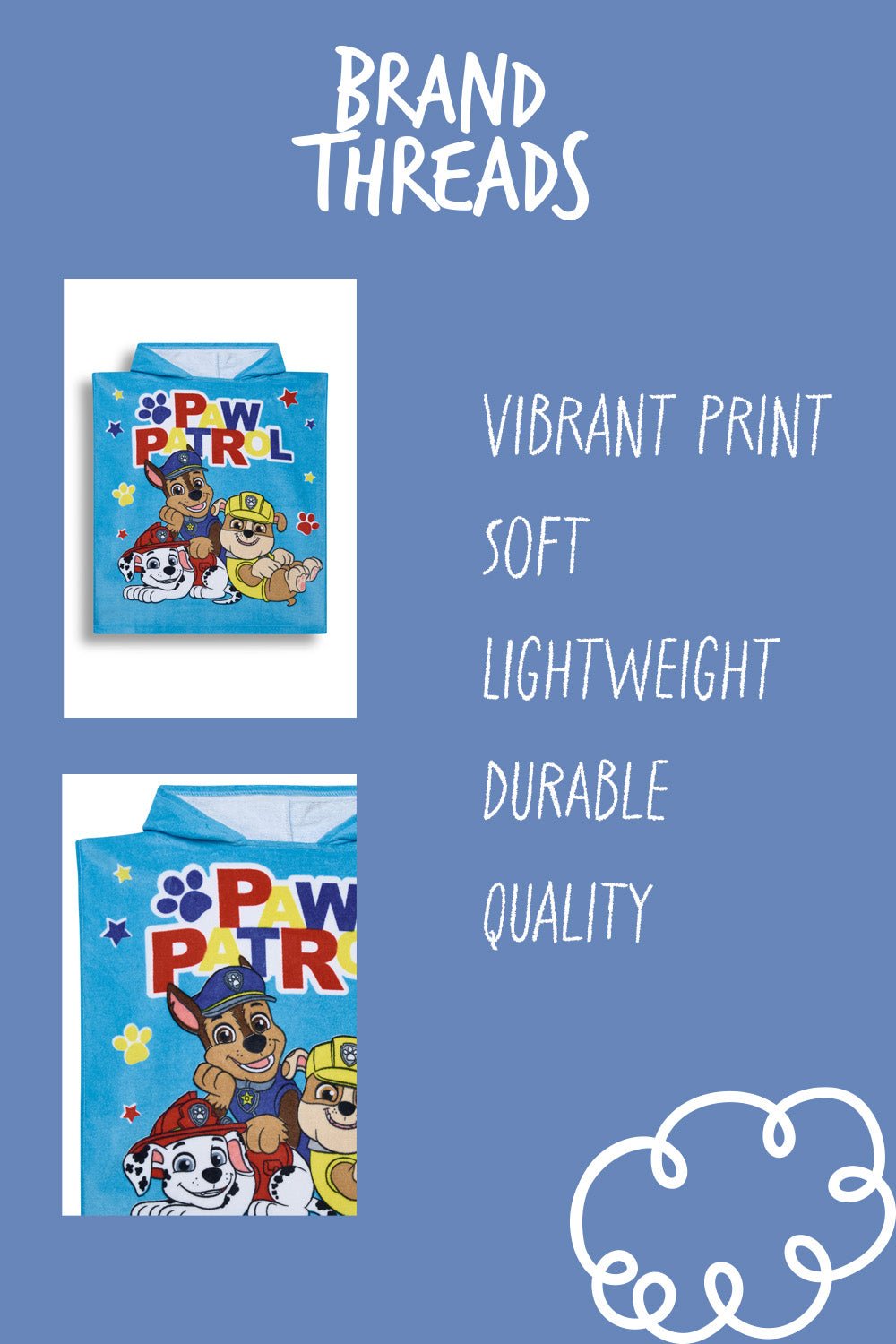Boys Paw Patrol Poncho - Brand Threads