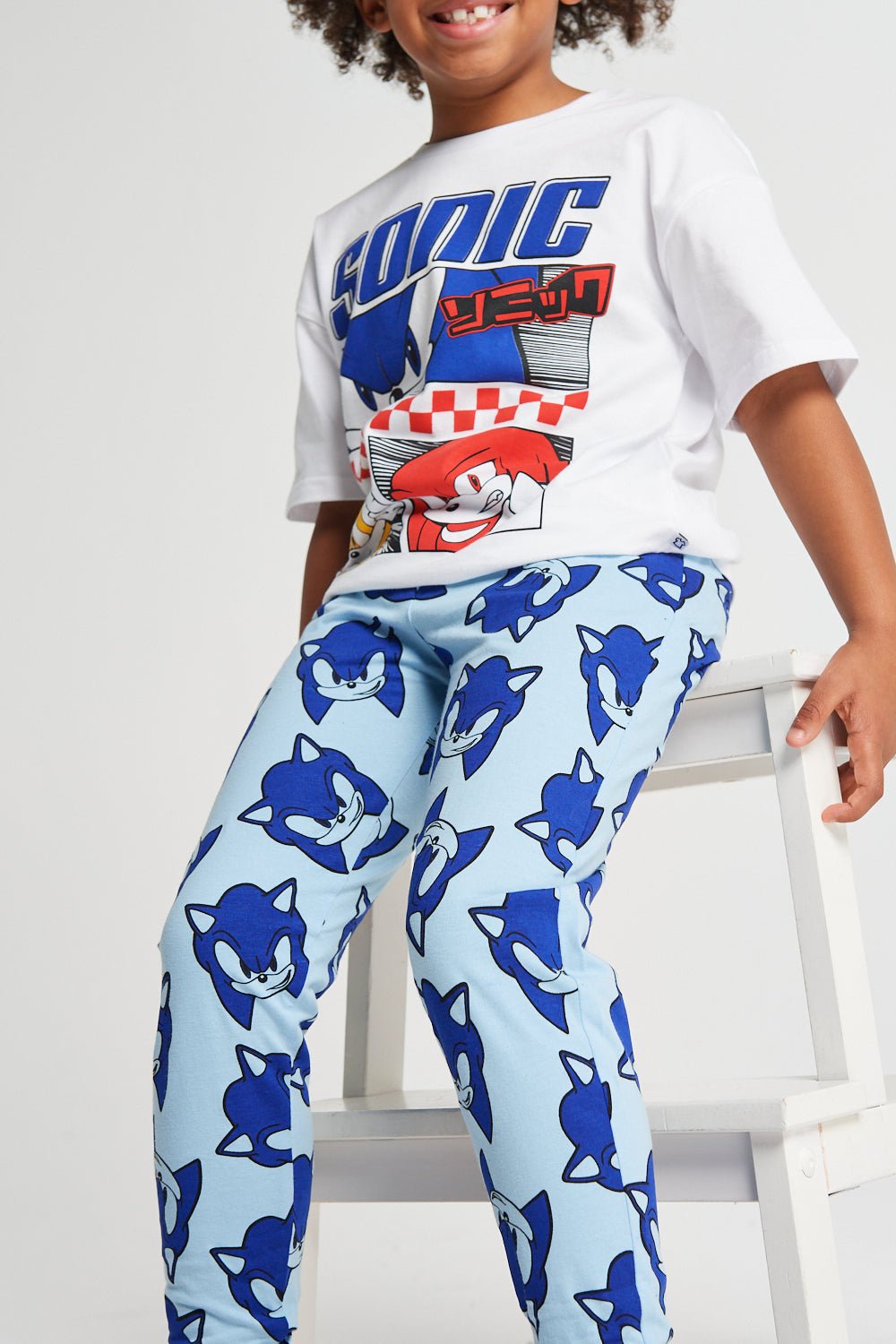 Boys Sonic The Hedgehog Long Leg Pyjama - Brand Threads