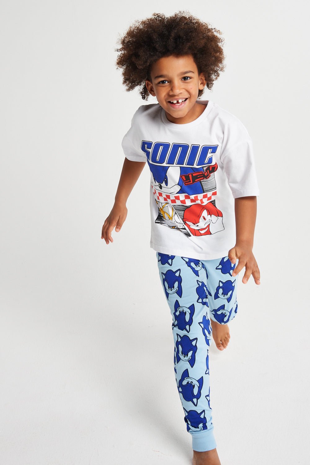 Boys Sonic The Hedgehog Long Leg Pyjama - Brand Threads