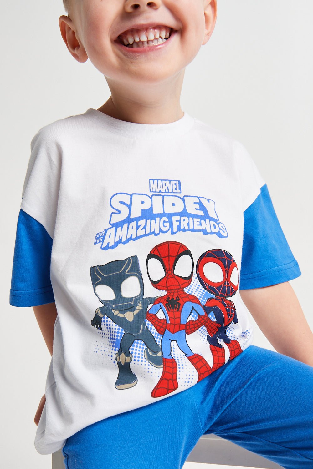 Boys Spidey and Friends Long Leg Pyjama - Brand Threads