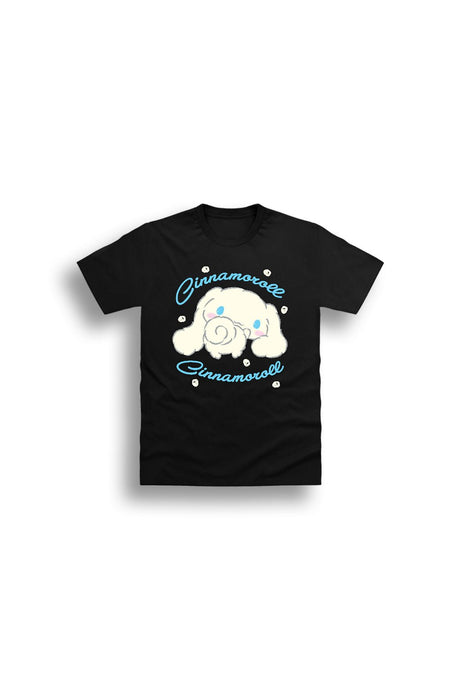 Cinnamoroll Girls Black T-Shirt Official Sanrio Character Tee - Brand Threads