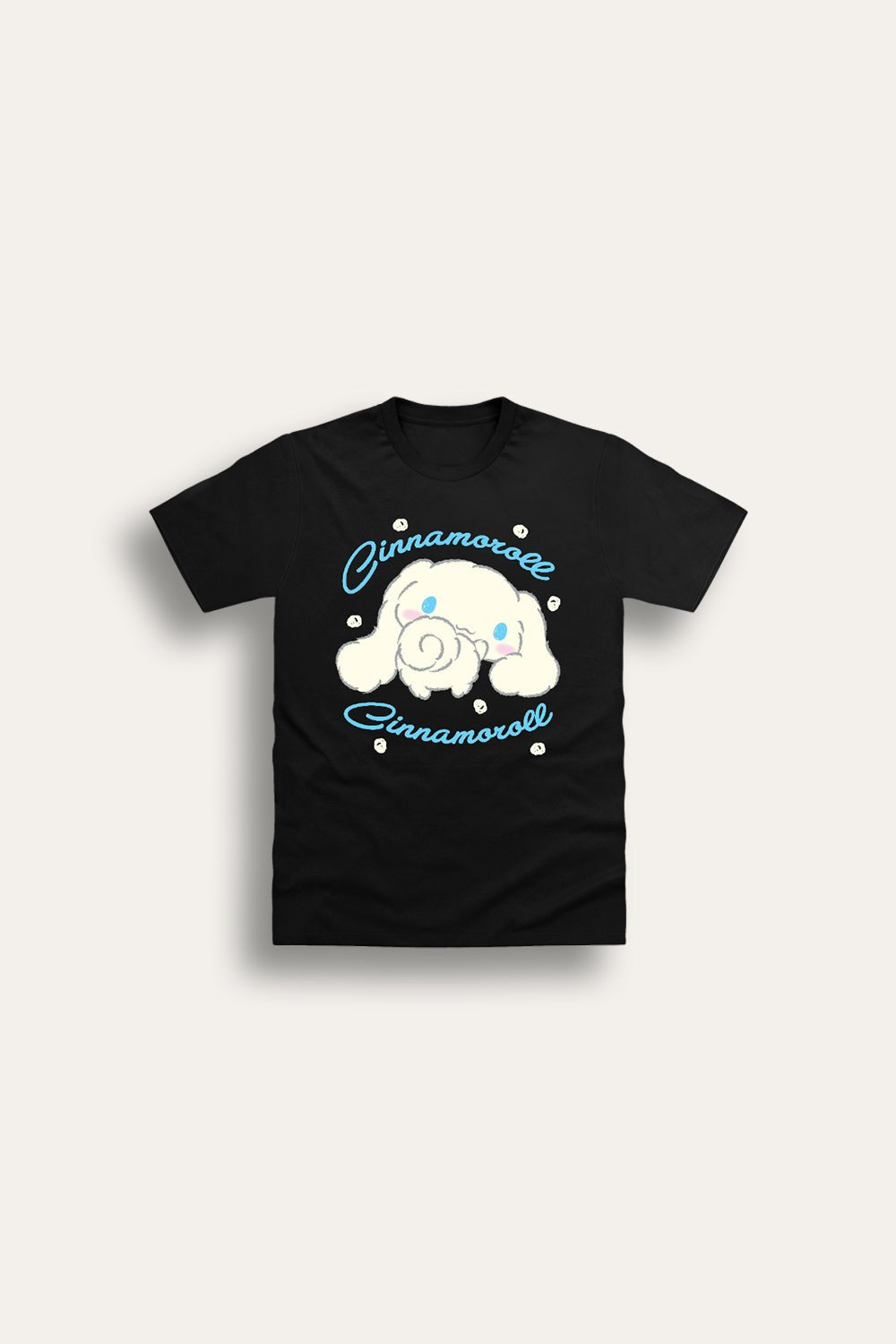 Cinnamoroll Girls Black T-Shirt Official Sanrio Character Tee - Brand Threads