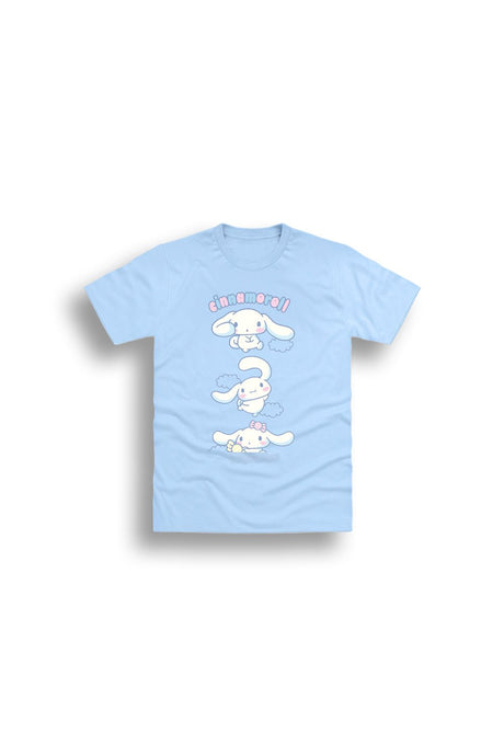 Cinnamoroll Girls Blue T-Shirt Official Sanrio Character Tee - Brand Threads