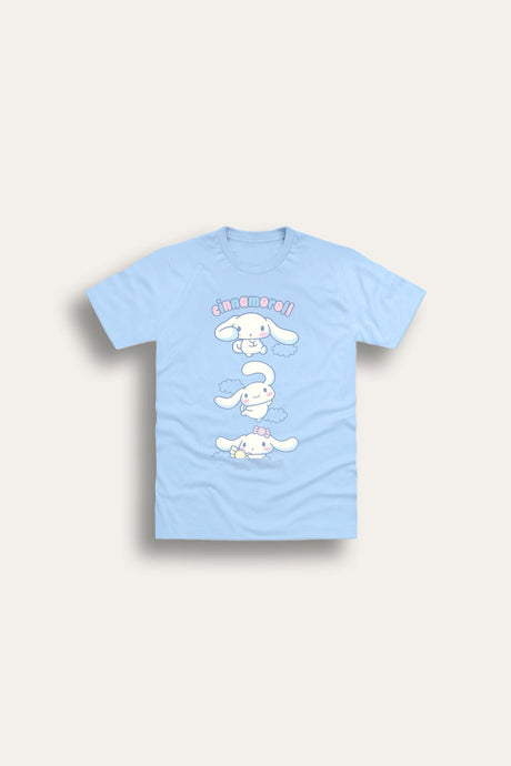 Cinnamoroll Girls Blue T-Shirt Official Sanrio Character Tee - Brand Threads
