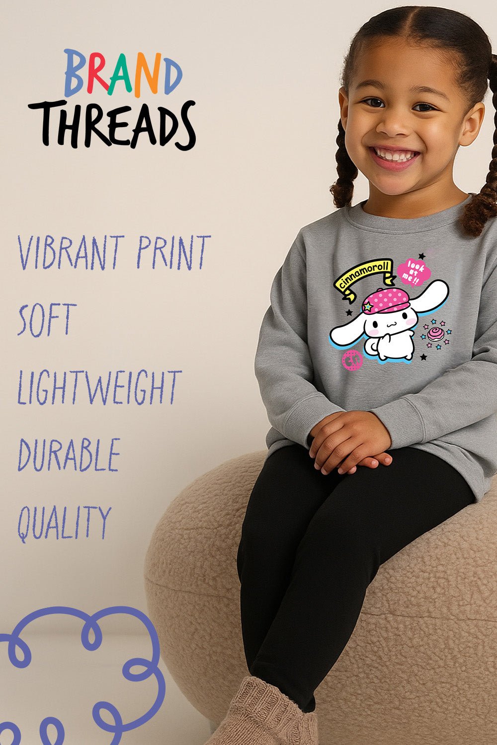 Cinnamoroll Girls Grey Pyjama Set - Brand Threads