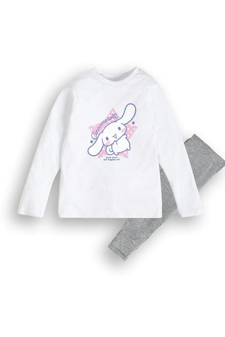 Cinnamoroll girls pyjamas – long sleeve white pyjama set - Brand Threads