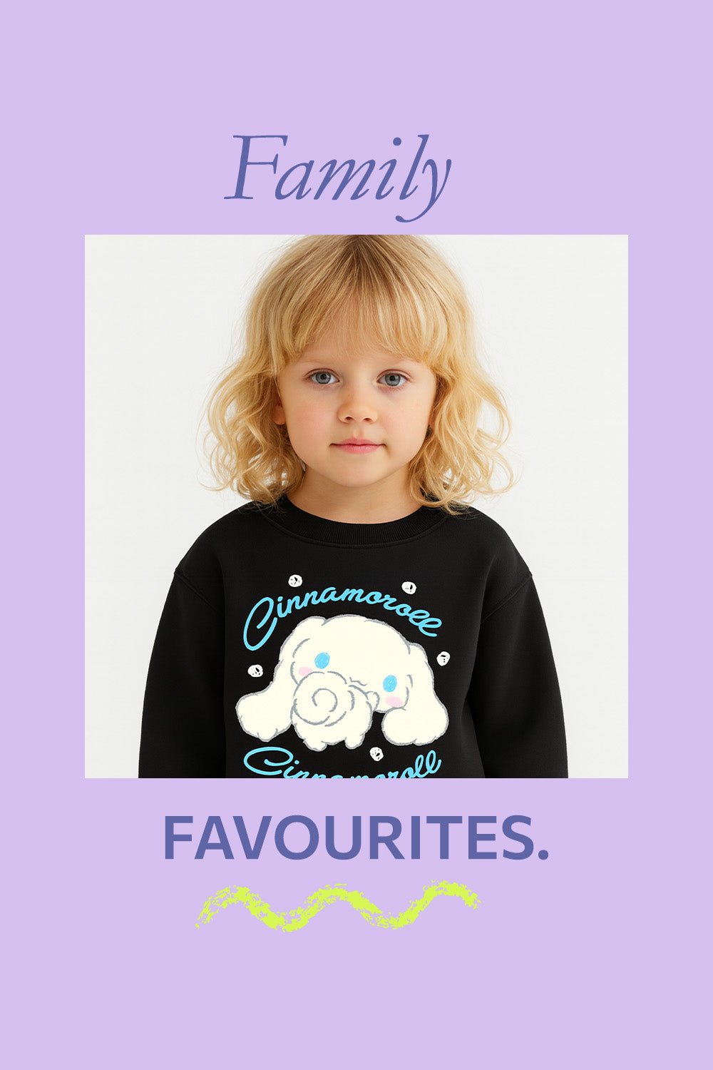 Cinnamoroll girls sweatshirt – long sleeve black sweater - Brand Threads