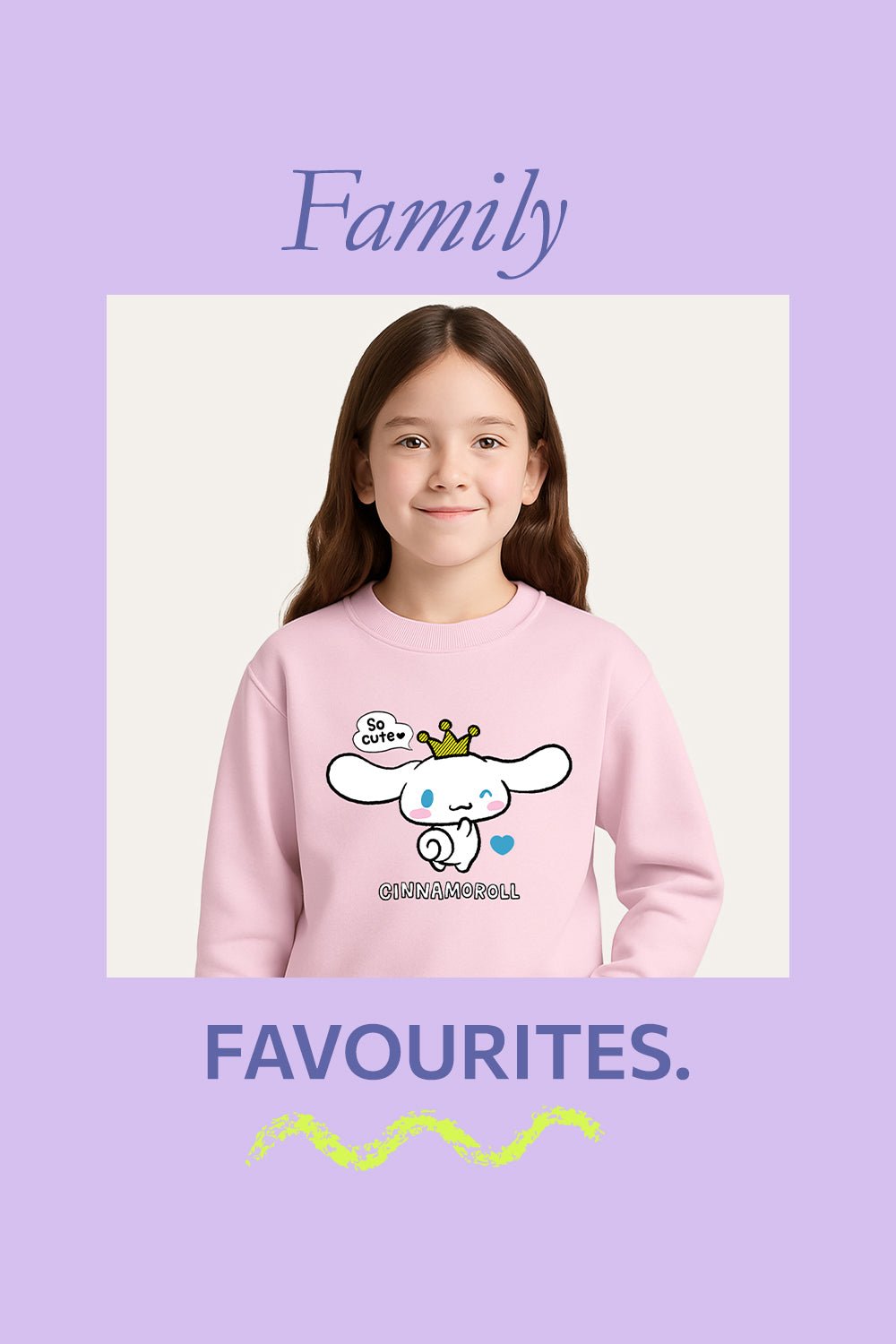 Cinnamoroll girls sweatshirt – long sleeve pink kids jumper - Brand Threads