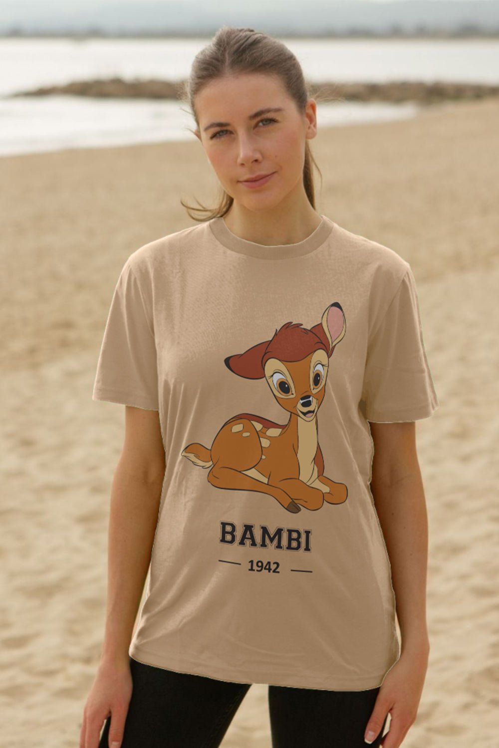 Disney Bambi Ladies Sand T Shirt - Brand Threads