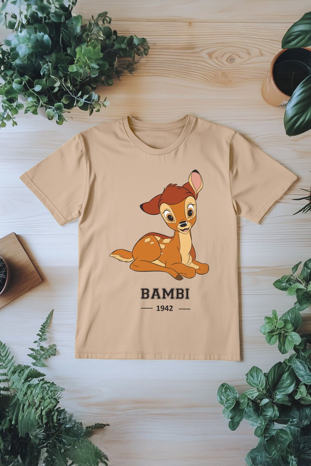 Disney Bambi Ladies Sand T Shirt - Brand Threads