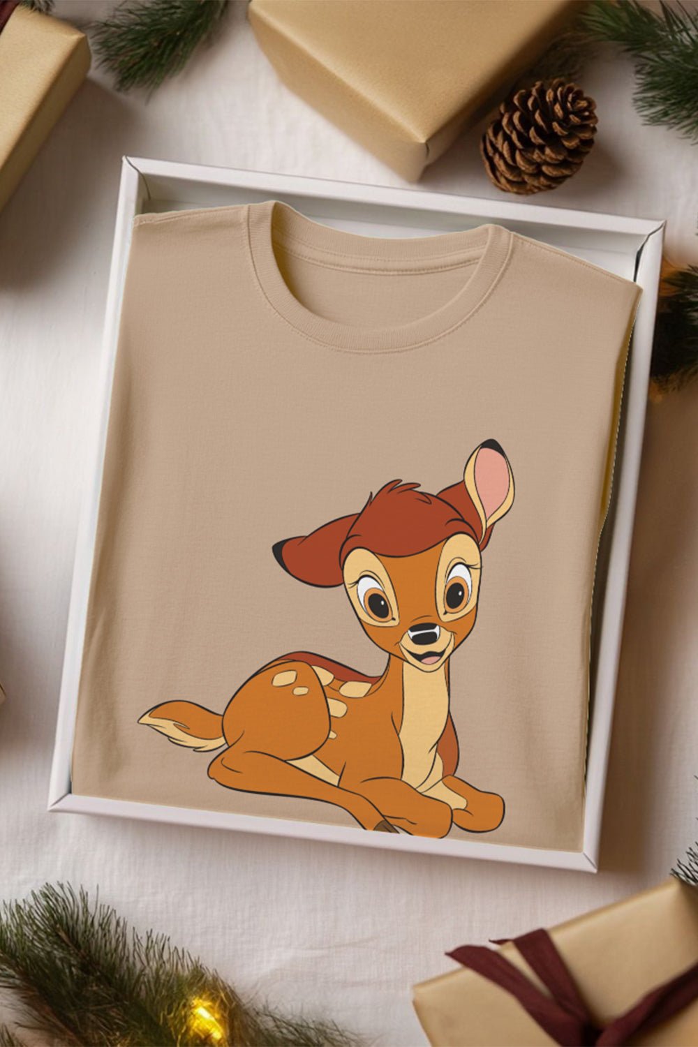 Disney Bambi Ladies Sand T Shirt - Brand Threads