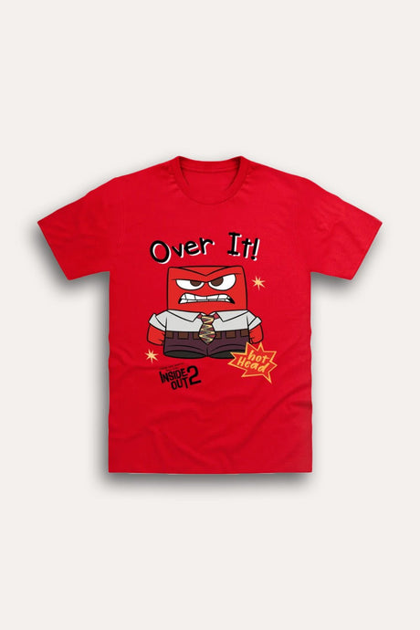 Disney Inside Out 2 Girls Red T-Shirt β Over It! - Brand Threads