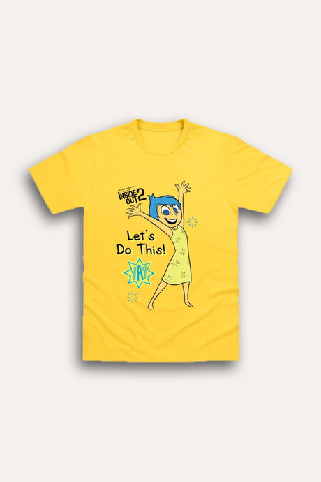Disney Inside Out 2 Girls Yellow T-Shirt β Letβs Do This! - Brand Threads