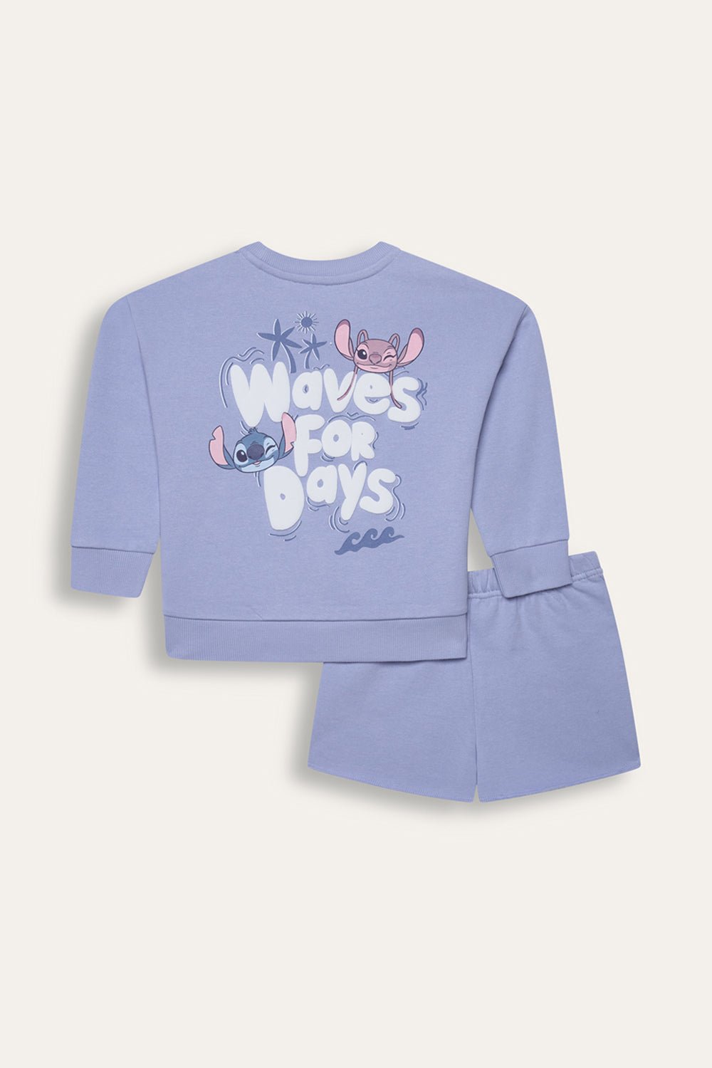 Disney Lilo And Stitch Girls Sweatshirt And Shorts Set - Brand Threads