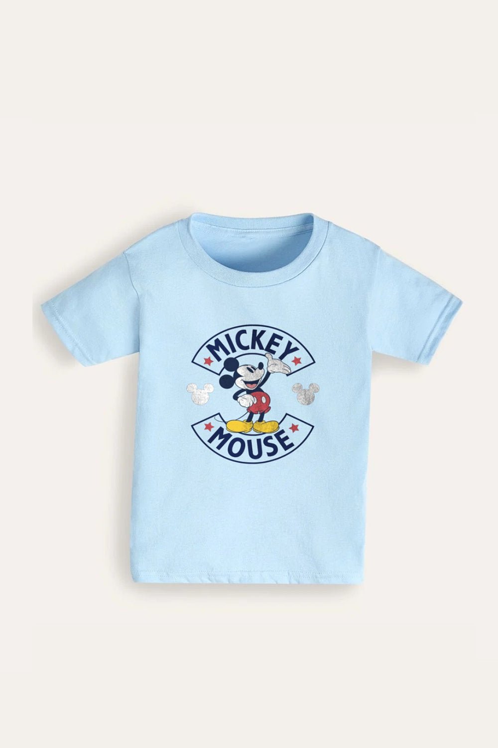 Disney Mickey Mouse Boys T-Shirt – 100% Cotton Light Blue - Brand Threads