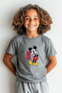 Disney Mickey Mouse Boys T-Shirt – Grey 100% Cotton Short Sleeve Tee - Brand Threads