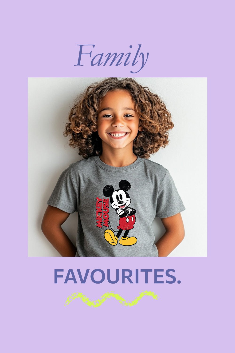 Disney Mickey Mouse Boys T-Shirt – Grey 100% Cotton Short Sleeve Tee - Brand Threads
