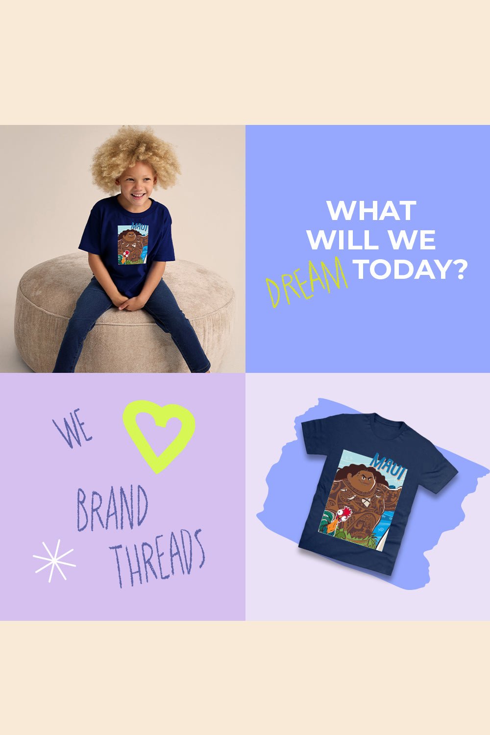 Disney Moana 2 Boys T-Shirt – Navy 100% Cotton Short Sleeve Tee - Brand Threads