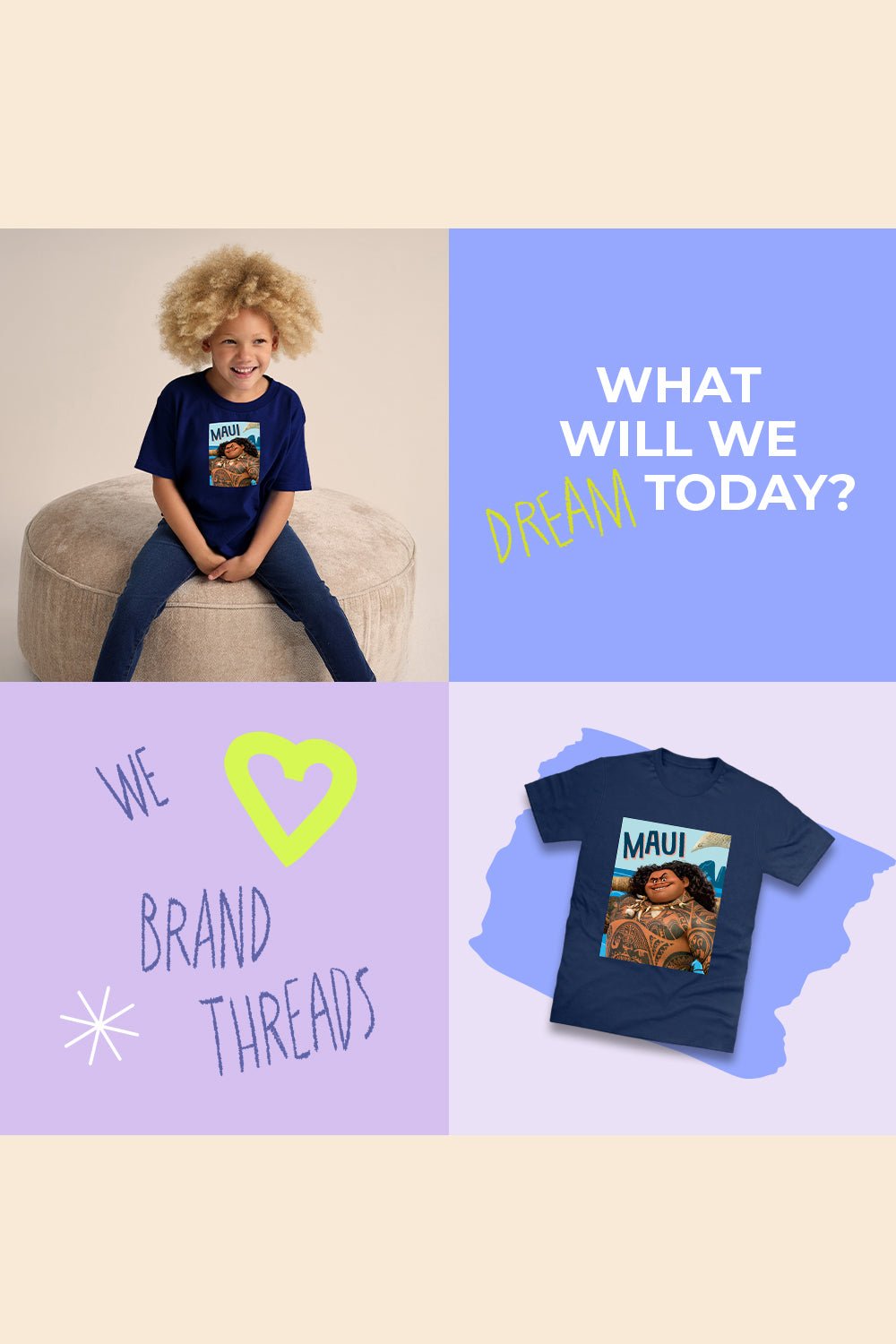 Disney Moana 2 Boys T-Shirt – Navy 100% Cotton Short Sleeve Tee - Brand Threads