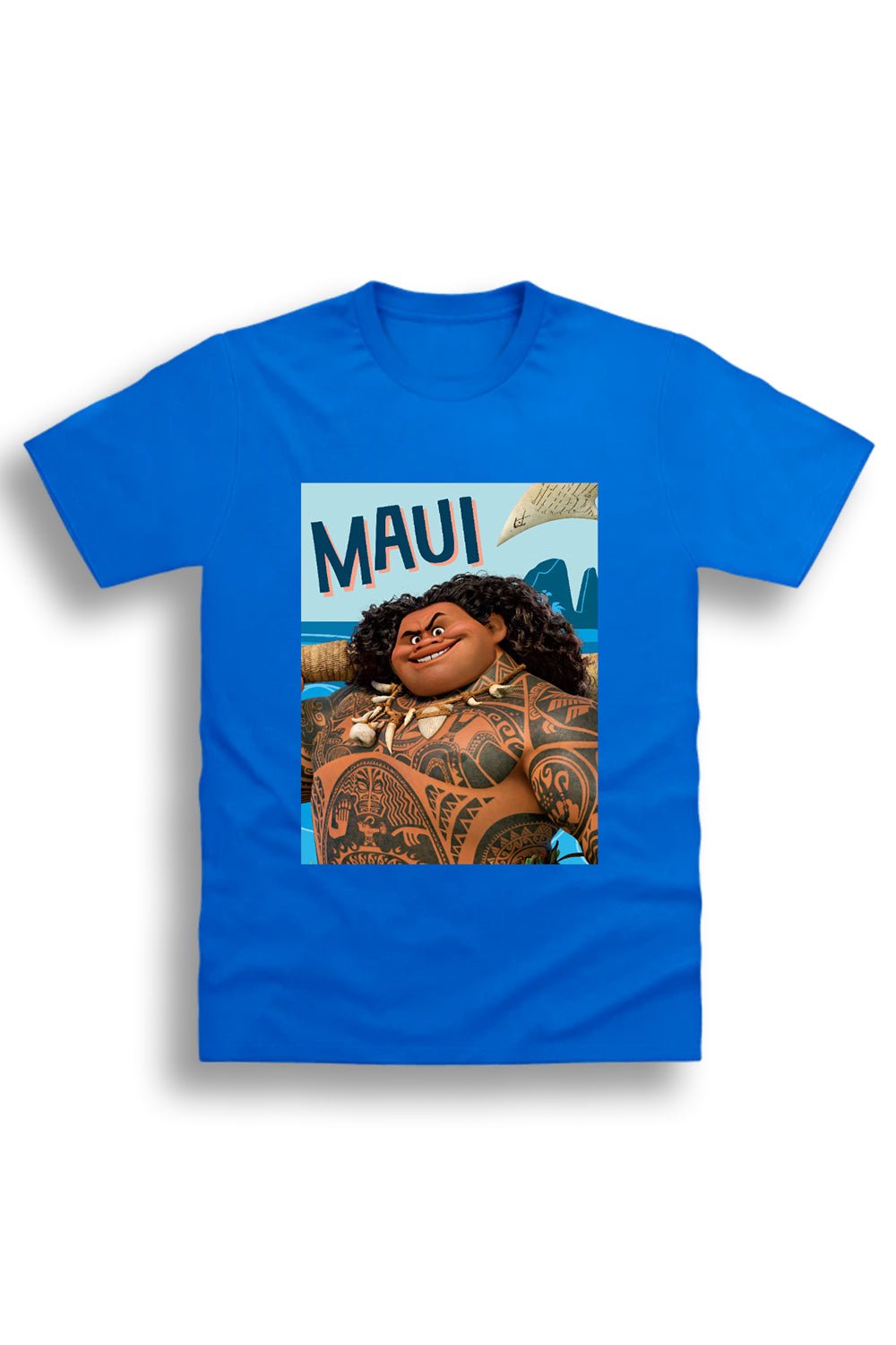 Disney Moana 2 Boys T-Shirt – Royal Blue 100% Cotton Short Sleeve Tee - Brand Threads